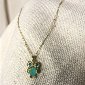 Owl Gem Pendant Necklace